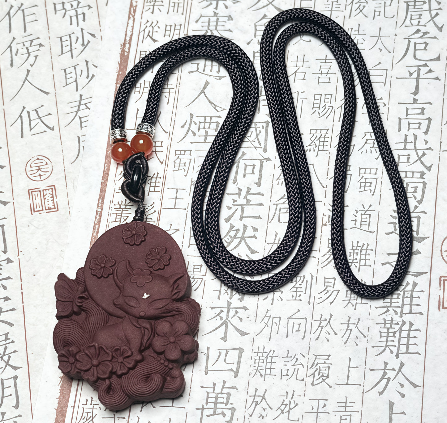 Rose Lady Nine-tailed Fox Incense Pendant Sweet floral scent