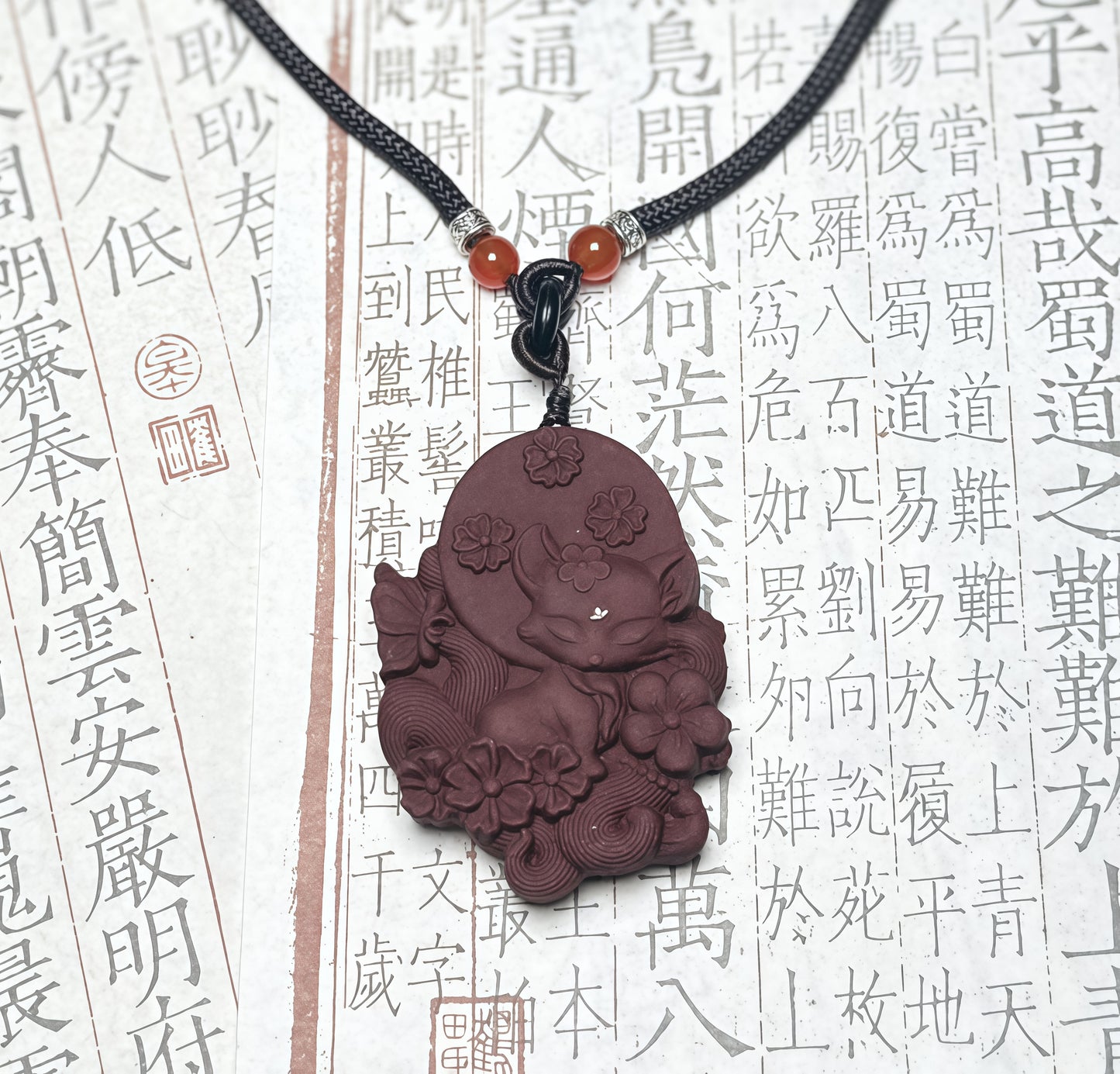 Rose Lady Nine-tailed Fox Incense Pendant Sweet floral scent