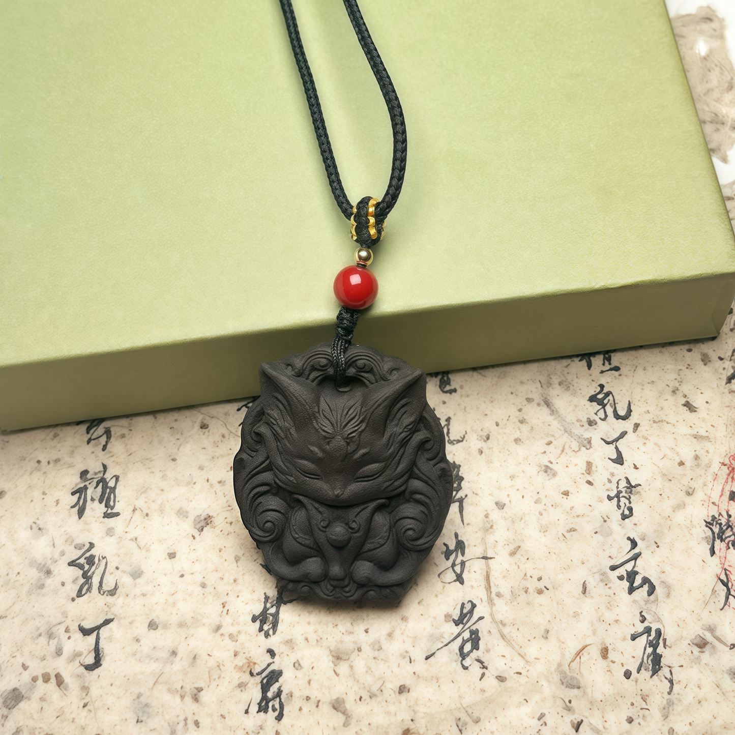 Royal Ambergris Nine-tailed Fox Incense Pendant  Relieve mental stress and improve mood